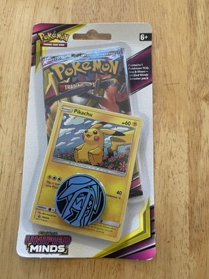 Pokemon Sun and Moon Unified Minds Blister Booster Pack Pikachu Sealed