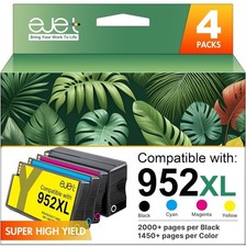 952XL 952 XL Ink Cartridges For HP Black Cyan Magenta Yellow 09/2028  READ