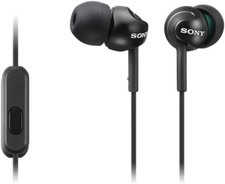 SONY MDR-EX110A Bass Booster In-Ear Wired Headphones In-line Remote Mic 2 Colors