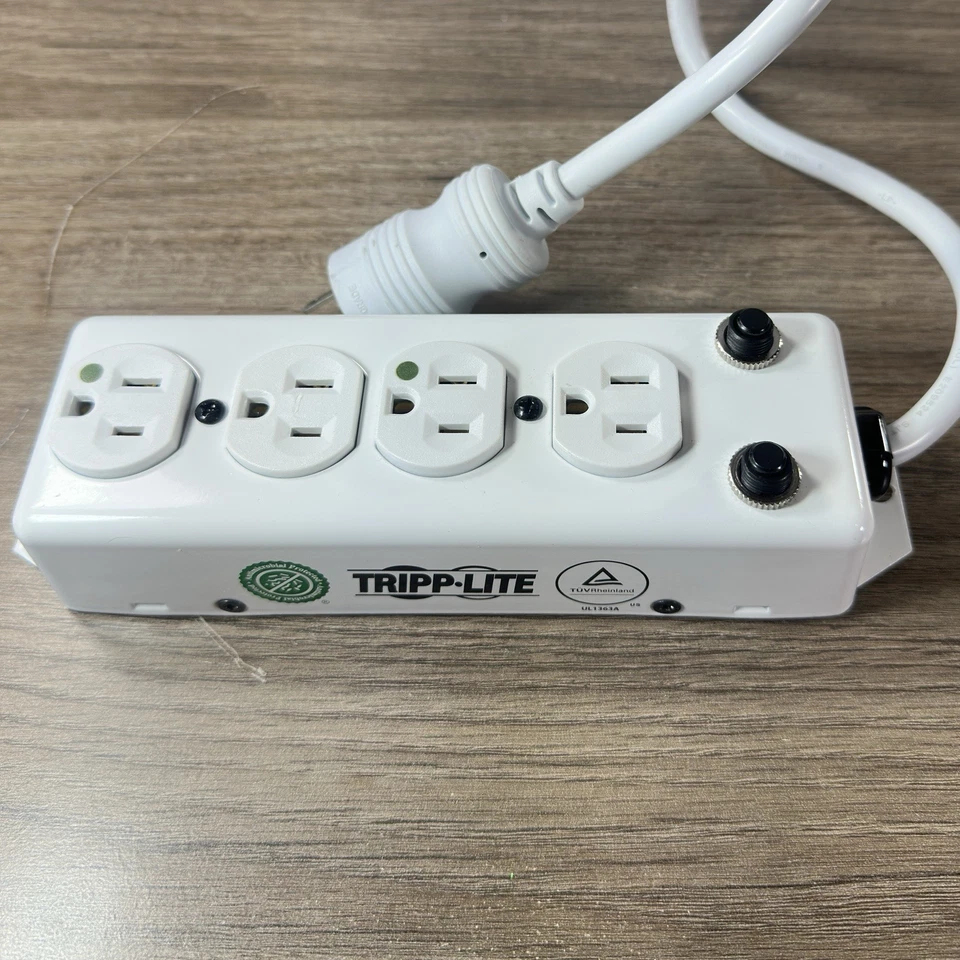 Tripp Lite Hospital Grade Medical Power Strip 4 Outlet White UL1363A PS-402-HG - Image 2 of 3