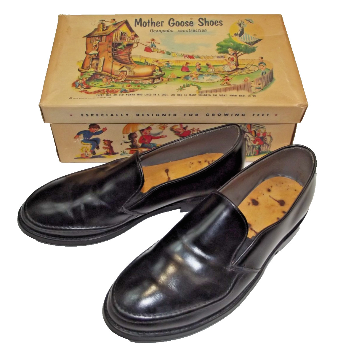 1954 MOTHER GOOSE CHILDRENS SHOES BOYS IN ORIGINAL BOX View 2