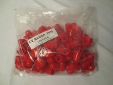 0.50" 1/2" Red Vinyl Rubber Flexible Round Tube Tubing Pipe End Cover Caps