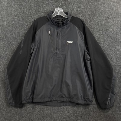 Zero Restriction Tour Series Windbreaker Mens Large Black Indian Hills 1/2 Zip