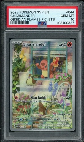 Pokemon Center Stamp Promo Charmander Obsidian Flames ETB SVP EN 044 PSA 10