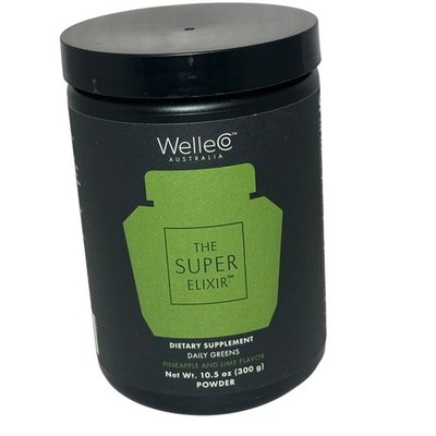 WelleCo Super Elixir Greens Powder Supplement Pineapple/Lime NEW Sealed Exp 2027