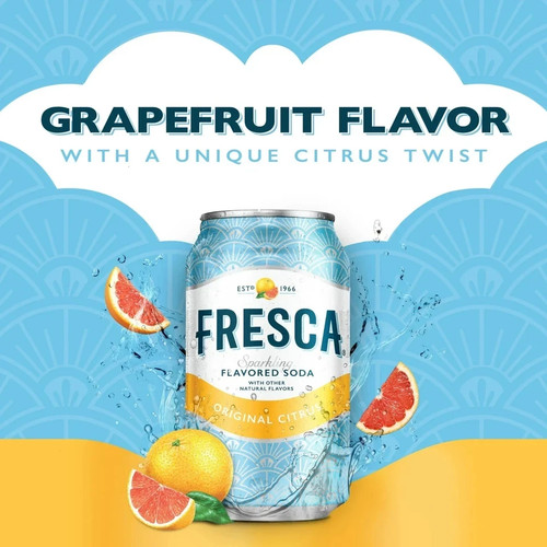 Fresca grapefruit citrus Soda Pop, 12 fl oz, 12 Pack Cans..... - Picture 5 of 11