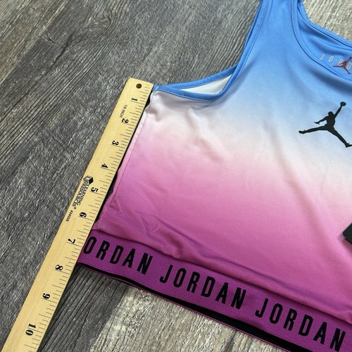 NWT Air Jordan High Rise Girls Ombre Leggings Tank Set Hyper Violet Size M 10-12 - Picture 12 of 13