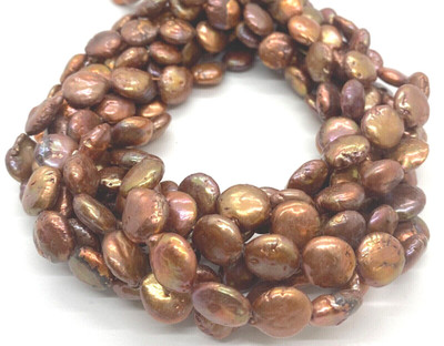 Fresh Water Coin Pearls in Various Colors Approx. 12-13mm 16in. Strands