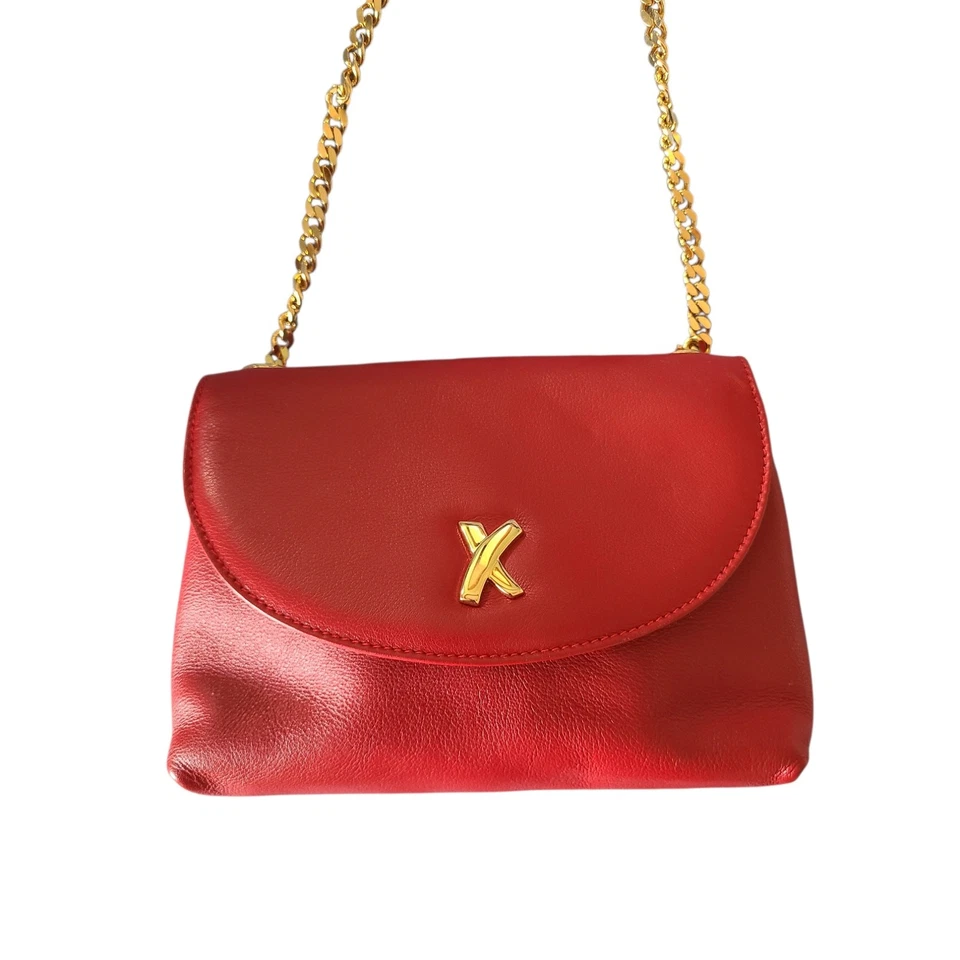 Bolso de hombro Paloma Picasso de cuero rojo vintage Foto 3 de 4