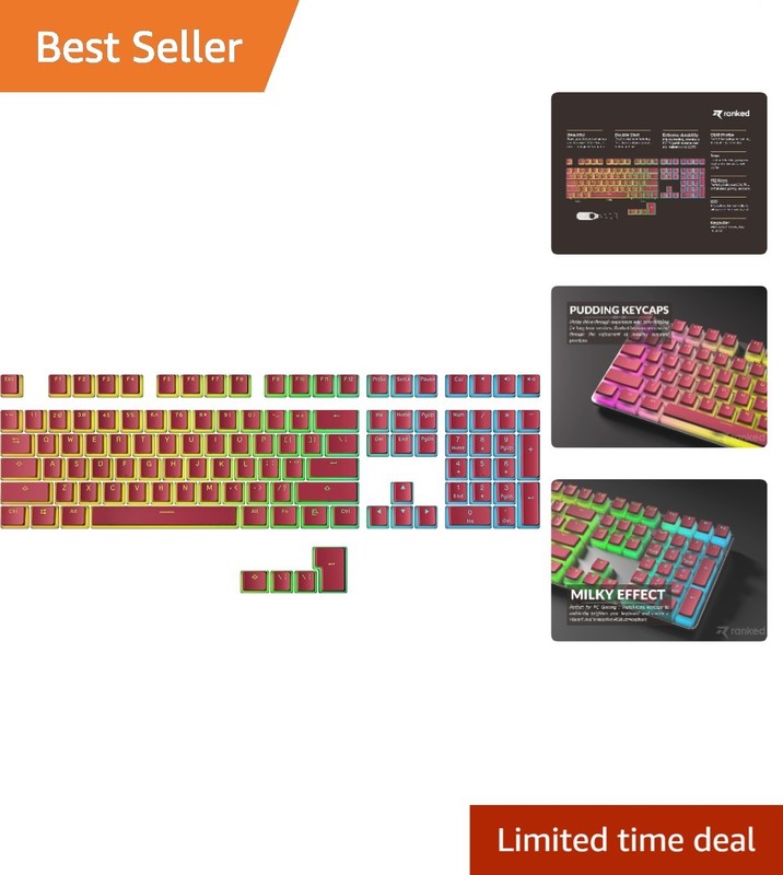 Durable 112 Double Shot PBT Keycaps - OEM Profile for RGB Mechanical Keyboards