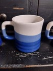 Tiwan Ceramic/Stone Wear Mug -  Made In Taiwan - 3 pcs -  Blue/Cream Stone Color — photo 5