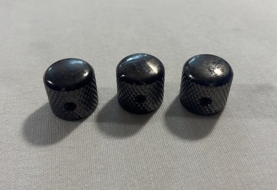 2022 Schecter Omen Extreme-6 Knurled Dome Knobs Black Nickel Screw-Lock Type 