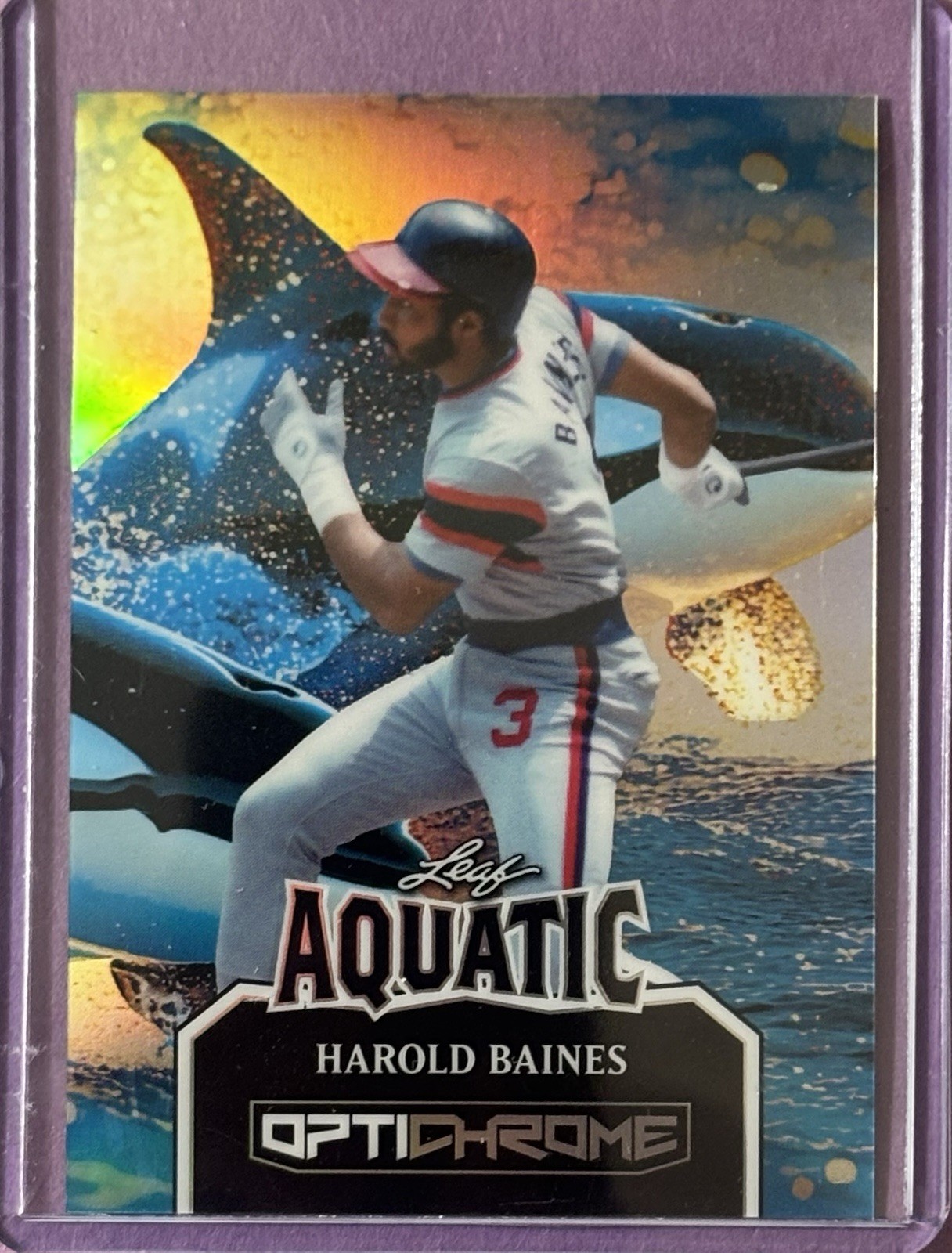 2025 Leaf Optichrome Harold Baines Silver Orca Prizm 1/1 Chicago White Sox HOF