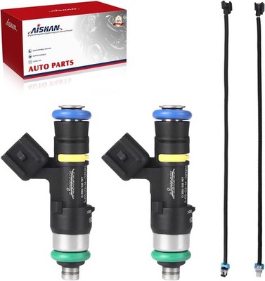 2PCS Fuel Injectors with Wiring Harness 4 Holes Compatible Polaris RZR... 