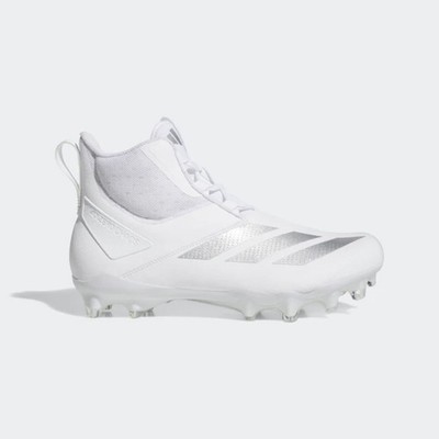 NEW Adidas Adizero Chaos Linemen Football Cleats White / Silver Metallic - Pick