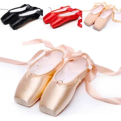 Mädchen Damen Ballettschuhe: Professionelle Spitzenschuhe ohne Zehenpolster