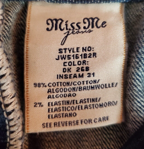 Miss Me Women's Bootcut Distressed Denim Jeans Size 34 (36"x27") JW5161B2R - Picture 12 of 15