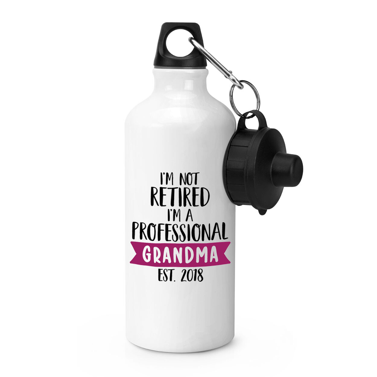 Personalised I'm Not Retired Professional Grandma Sports Water Bottle Nan Best