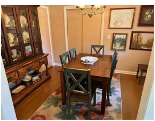 Farmhouse Dining Chairs Blue Green French Country Shabby Chic Solid Wood Set 2 - Image 4 of 4