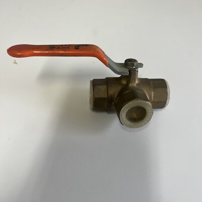 KITZ 300-1/2  54PSE  1/2'' Brass Threaded 3 Way Ball Valve VLV-KITZ12 New