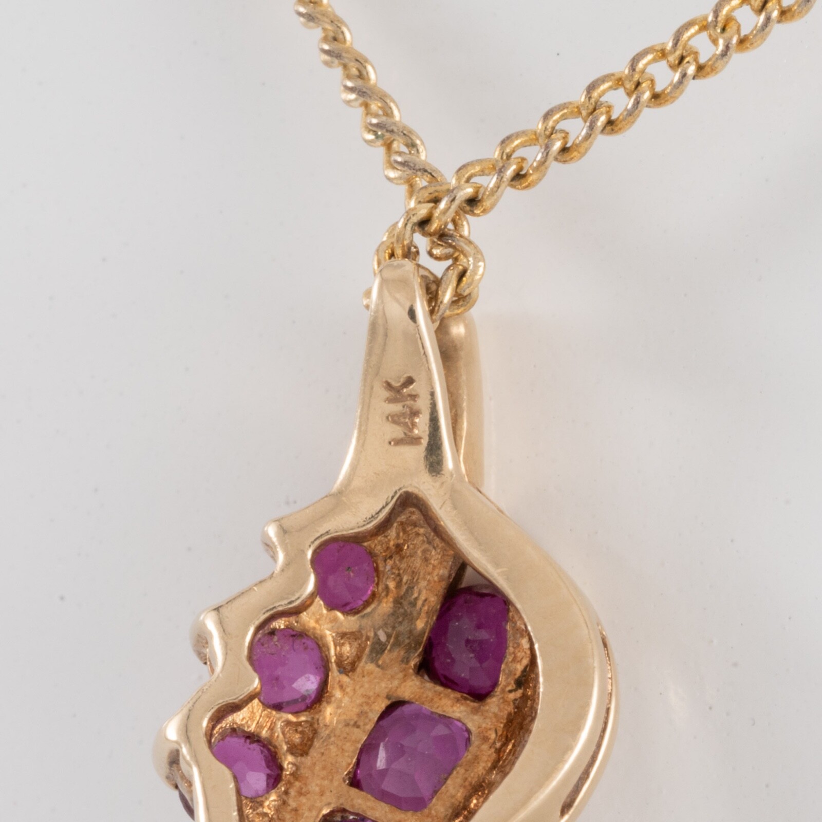 14ct Yellow Gold & Ruby Pendant eBay