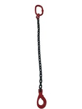 13mm Grade 80 Single Leg Chain Sling With Self Locking Hook  - Choose Length 