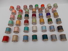 VINTAGE SYLKO WOODEN COTTON REELS - BETWEEN D300 & D399 - CHOICE OF COLOURS