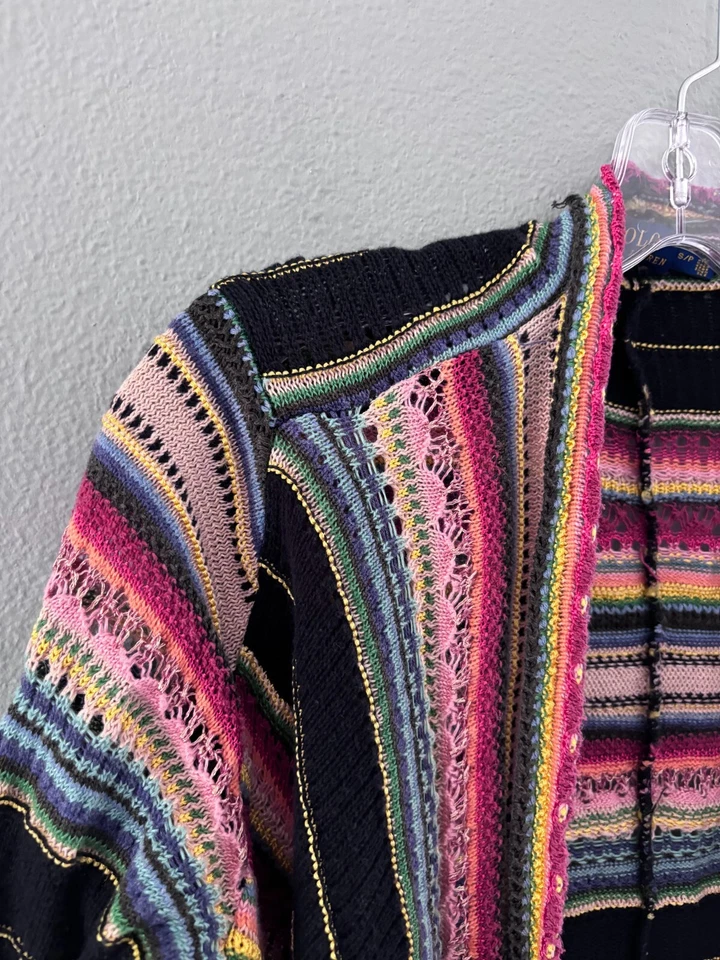 Polo Ralph Lauren кардиган свитер крючком маленький льняной смеси Southwestern Serape - Изображение 2 из 4