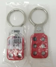 Set of 2 Safety Lockout Hasp Snap-On Style 1.5" Closed Hole Size