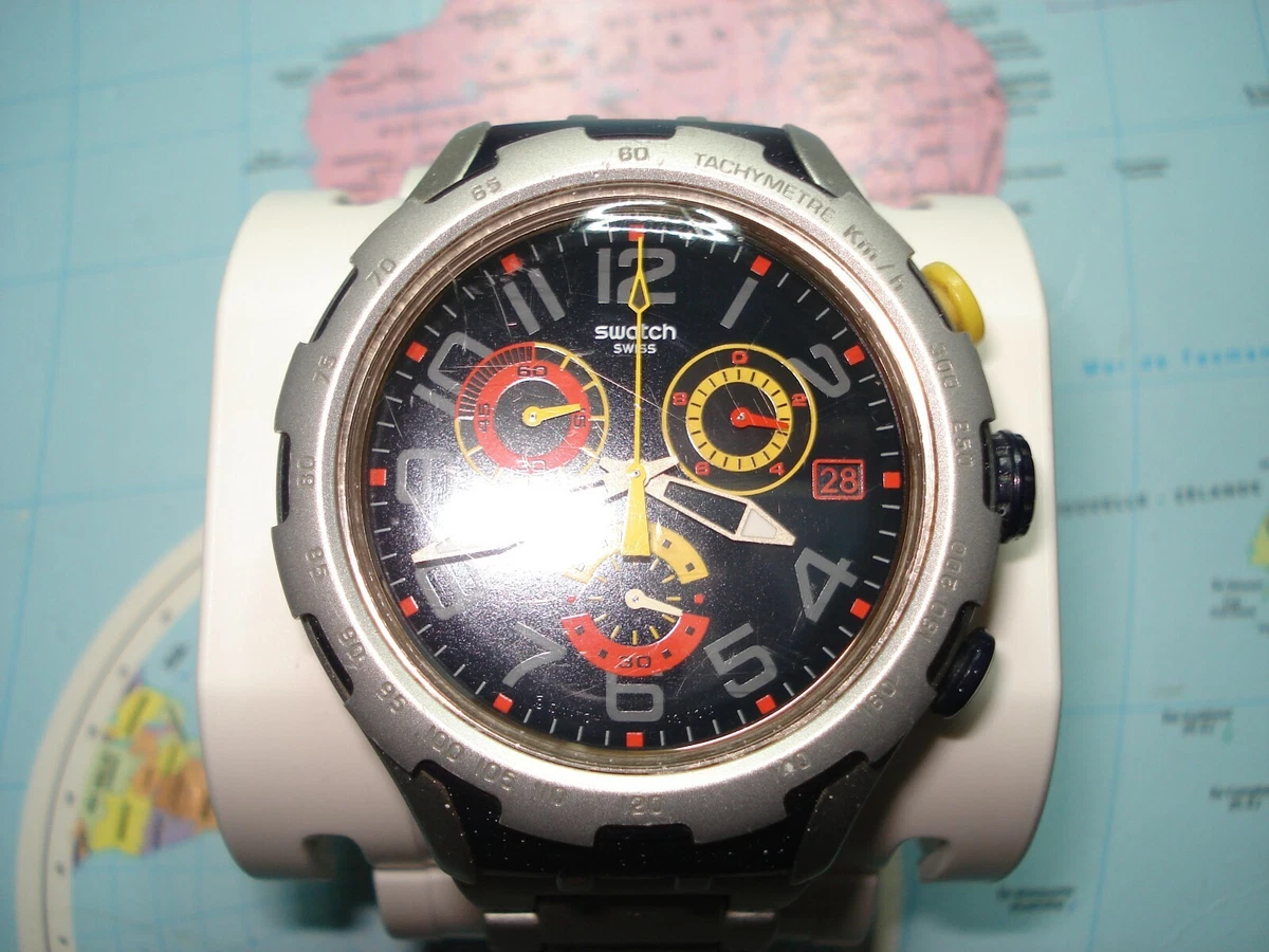 montre chronographe DARKONY SWATCH Irony XLITE YYS4006AG une