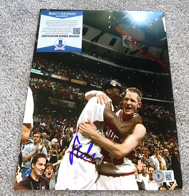 STEVE KERR SIGNED 8X10 PHOTO CHICAGO BULLS WARRIORS COACH MICHAEL