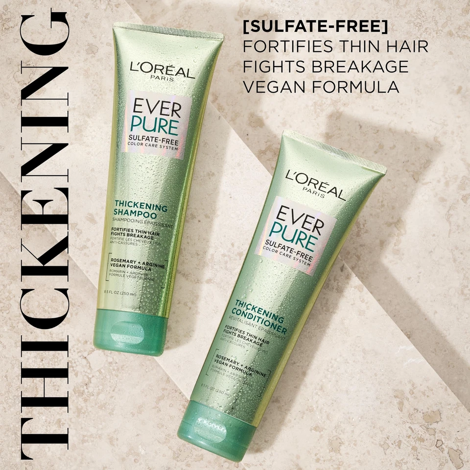 3-PK L'Oreal Paris Thickening Sulfate Free Conditioner Rosemary EverPure, 8.5 oz - Image 2 of 4
