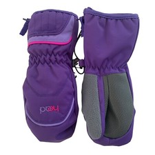 Purple Mittens Zip Up Youth Size Small 4-6 Fleece Lining Head Ez On Off NEW