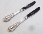2 ELOQUENCE STERLING SILVER BUTTER SPREADERS-SO ORNATE 1953 LUNT FINEST