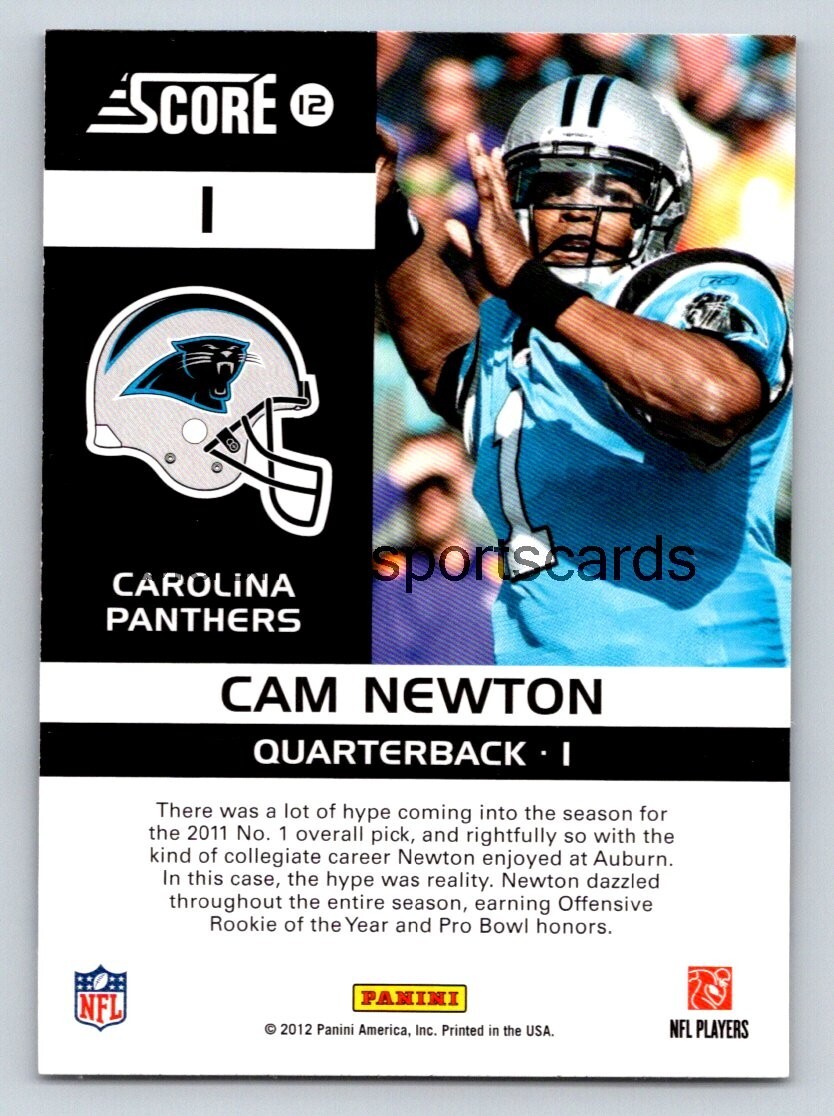 cam newton score football complete players 2012 eBay