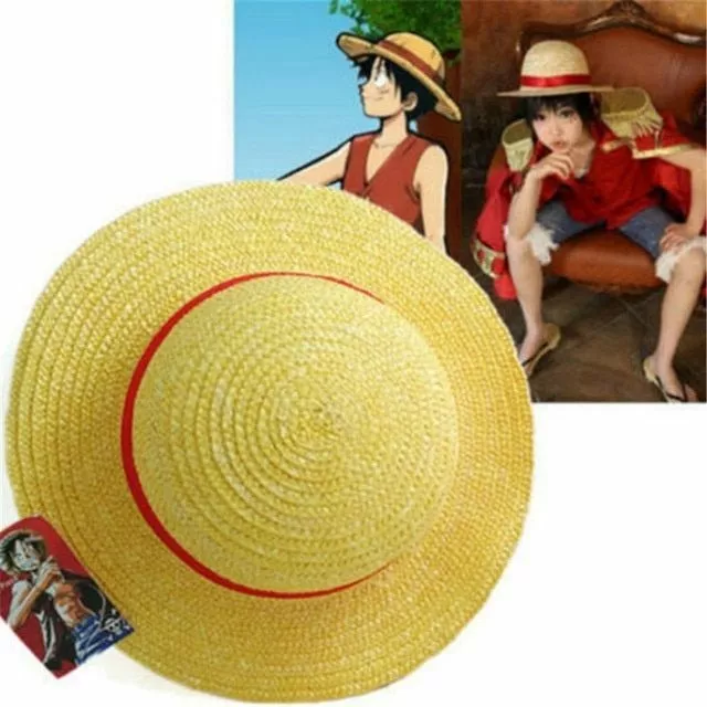 Cosplay Anime One Piece Luffy adulto Chapéu De Palha