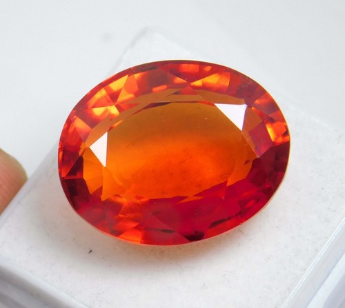 Natural 31.20 Carat Orange Hessonite Garnet Oval Shape Certified Gemstone - Picture 2 of 4