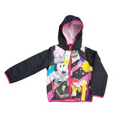 Disney Girl's Minnie Mouse Light Weight Full Zip Hooded Jacket Size 5