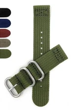 24mm Nylon 2 Piece Strap Watch Band for Citizen Brycen