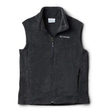 Columbia Youth Boys Steens Mtn Fleece Vest, Charcoal Heather, X-Small