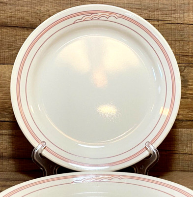 SET OF 4 - VTG. CORNING CORELLE COMCOR - CUMULUS PEACH - 9'' LUNCH DINNER PLATES