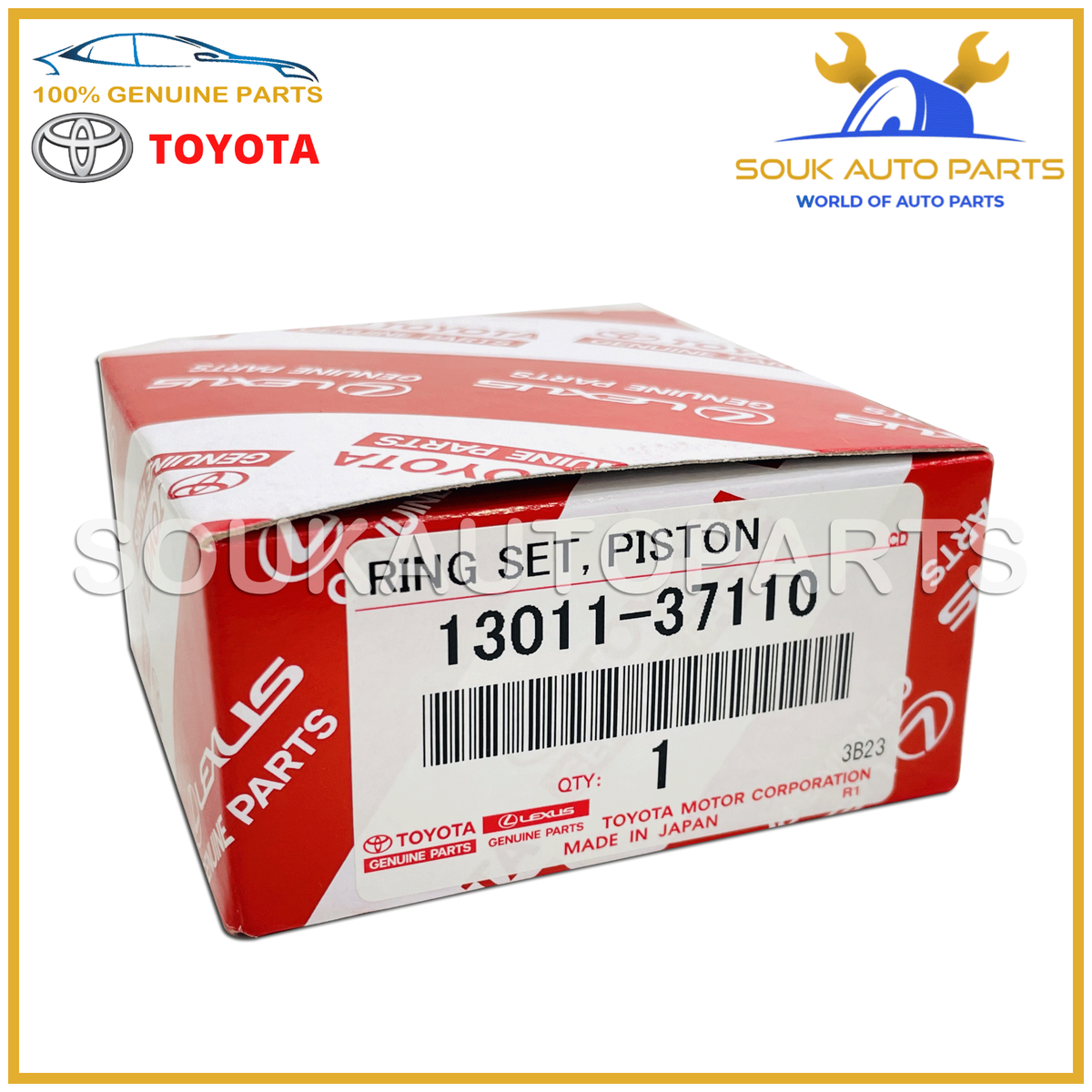 13011-37110 Genuine Toyota PISTON RING SET For 2ZRFXE Prius Auris