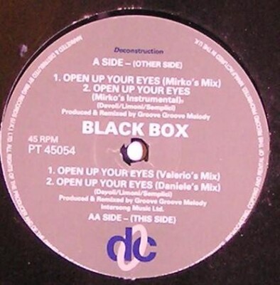 Black Box - Open Your Eyes (The Groove Groove Melody Remixes) (12'')