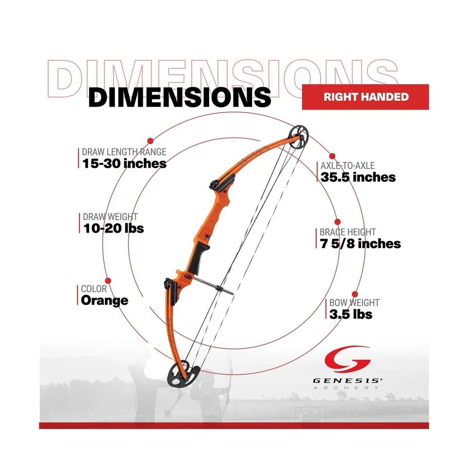Genesis Original Bow, Lightweight Archery Compound Bow, Left and Right Hand O... - Image 3 of 4