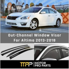 Window Side Vent Visors Shade Protector Out-Channel Fits Nissan Altima 2013-2018