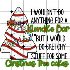 Sublimation Print Christmas Tree Cake Ready to Press Heat Transfer