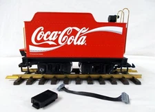 LGB COCA COLA TENDER WITH CUSTOM LOCOMOTIVE STEAM AND WHISTLE SOUND