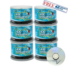 300 Pack Ridata DVD+RW 4x 4.7GB Silver Logo Rewritable DVD Plus RW Blank Disc