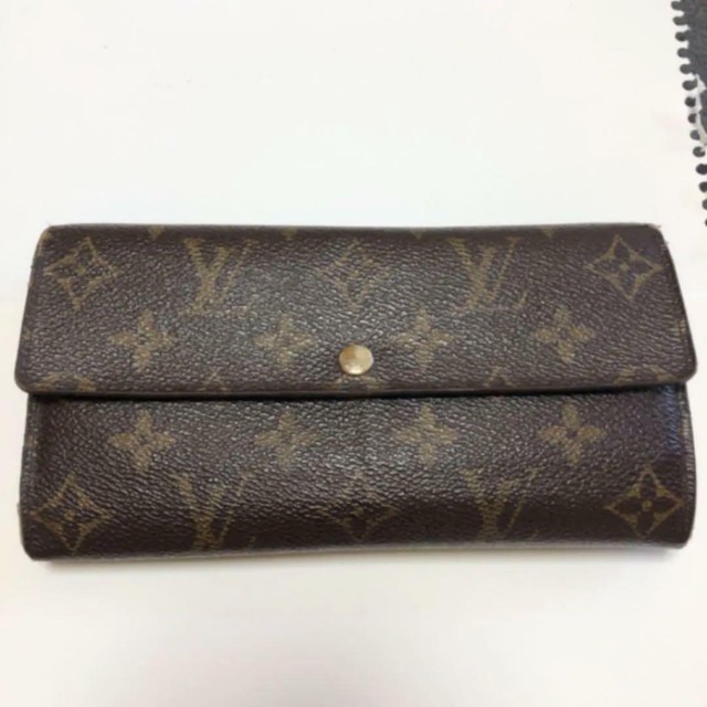 louis vuitton mens wallet japan price LOUIS VUITTON long wallet price reduction Monogram Serial No. from japan #4 | eBay