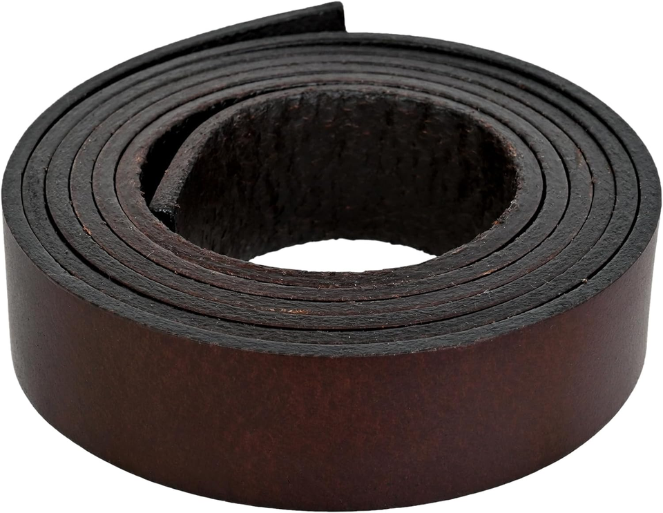 GENIQUE Leather Strap 1 Inch Wide, Full Grain Leather Strips for Crafts
